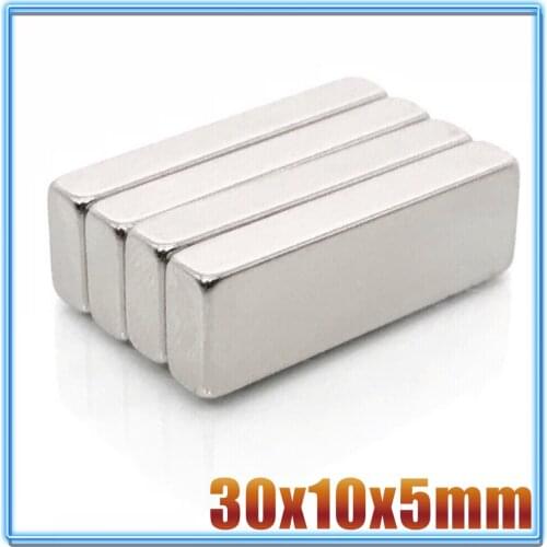 2/5/10/20/50Pcs 30x10x5 Neodymium Magnet 30mm x 10mm x 5mm N35 NdFeB Block Super Powerful Strong Permanent Magnetic imanes
