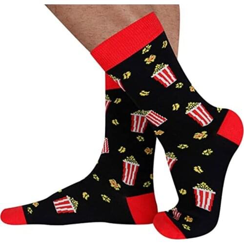 Women Men If You Can Read This Crew Socks Funny Tacos Sushi Popcorn Patterns Novelty Saying Letters Gifts Cotton Tube Stockings