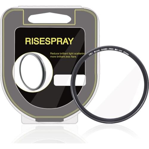 New arrive RISESPRAY 62mm MC UV Ultra-Violet Lens Filter Protector for canon nikon sony pentax camera lens