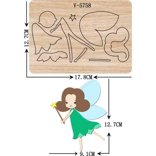 New girl wooden dies cutting dies for scrapbooking Multiple sizes V-5758