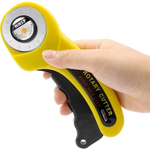 Hand Tools Knife 45mm Rotating Paper Cutter Set Cloth Round Knife Leather Cutting Tool Leather Cutter DIY Patchwork Sewing Knife