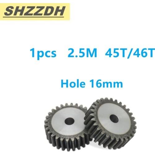 Precision spur gear 2.5 die 45/46 teeth inner hole 16mm spur gear thickness 25mm No. 45 high frequency quenching