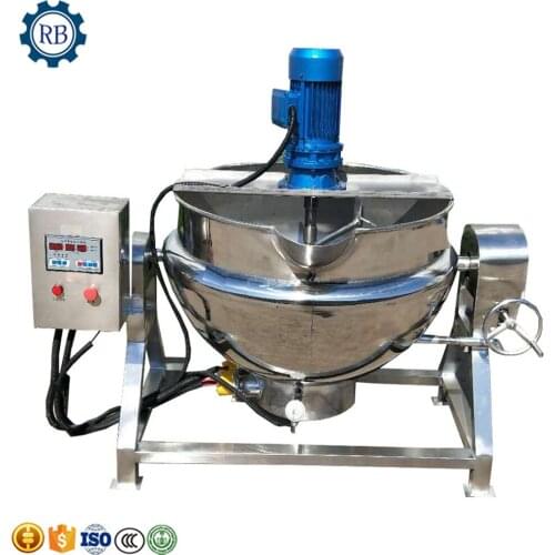 Industrial Stainless steel jam cooking pot/sugar jacket kettle with agitator/fruit jam sandwich pot for sale