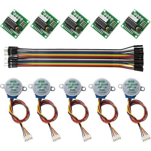 5pcs Geared Stepper Motor 28BYJ 48 ULN2003 5v Stepper Motor ULN2003 Driver Board with Uno R3 IDE