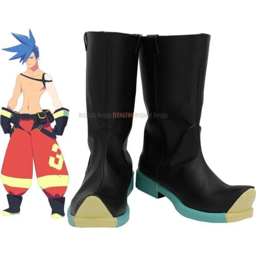 PROMARE Galo Thymos Cosplay Boots Black Shoes Custom Made