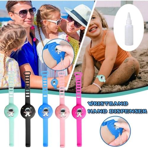 Explosive Printing Silicone Hand Sanitizer Alcohol Dispensed Bracelet Wrist Strap + Sharp Mouth Bottle Outdoor strap ремень 50