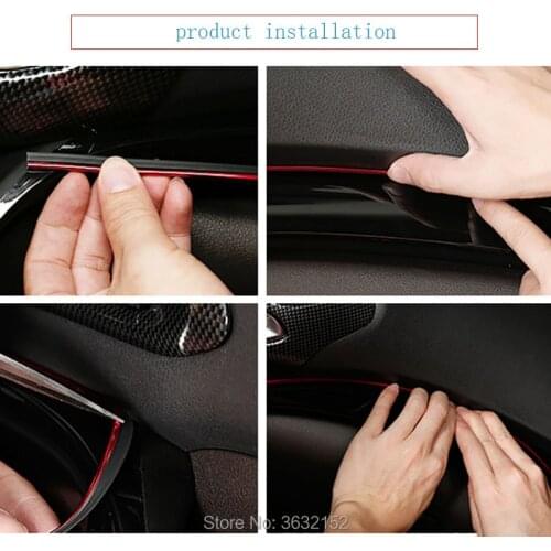 Car Styling Interior Decorative Thread Sticker Decoration Strip Accessories for DACIA logan duster sandero lodgy sandero dokker