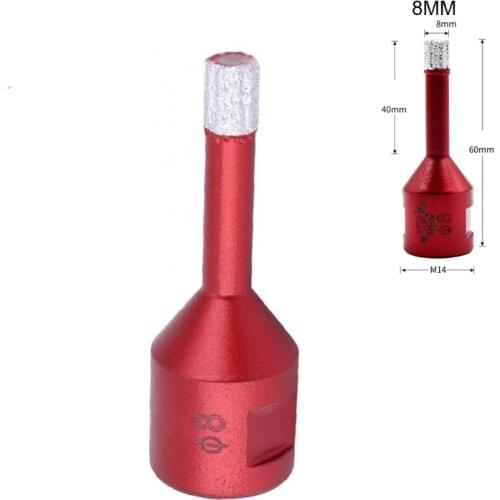 6-75mm M14 Vacuum Brazed Drill Bit High Hardness Less Resistance Hole Saw Cutter for Marble Concrete Ceramic Tile