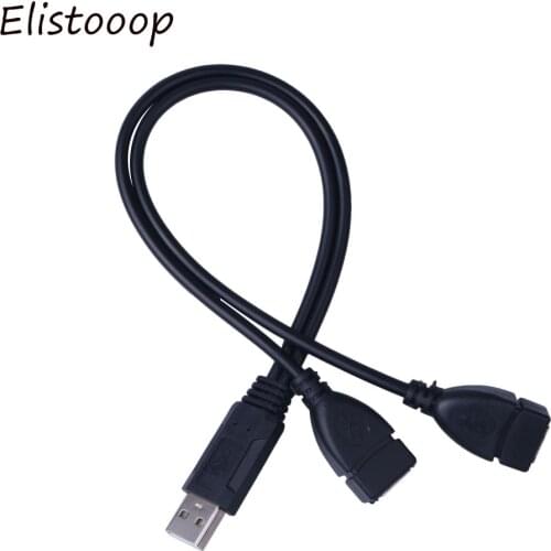 1 Male to 2 female Y Splitter Data USB Hub Extension Cable USB 2.0 A 1 male to 2 Dual USB Female Data Hub Power Adapte