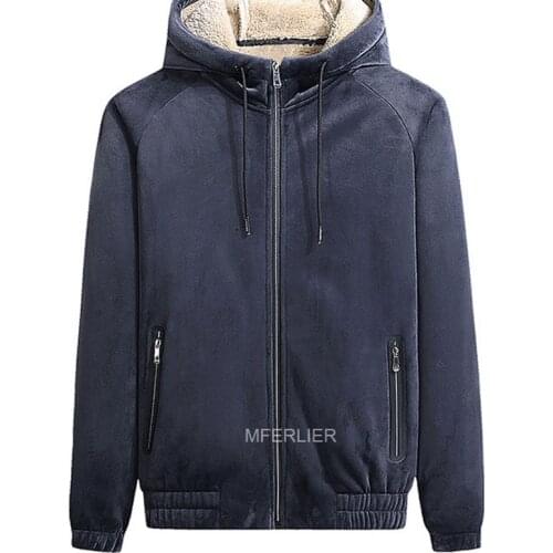 Winter Men Oversized Hoodie 9XL Bust 156cm 8XL 7XL 6XL Large Size With Fleece Warm Sweatshirt