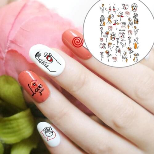 1 Sheet Nail Art Stickers Personality Self Adhesive Manicure Tips Wrap Decals Safety Nail Art Tools DIY Mobile Phone Decoration