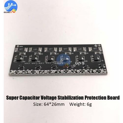 1 pcs 6 String 2.5-2.7V 1-10F Super Capacitor Balancing Protection Board 2.5-2.7V 1-10F Capacitor Balanced