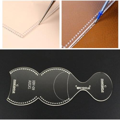 1PC Transparent Acrylic Key Buckle Bag Change Wallet Pattern Stencil Template Tool DIY Tool Leather Craft