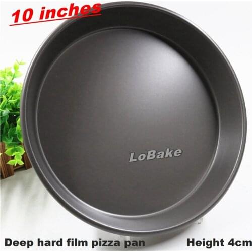 10 inches 4cm height non-stick aluminium alloy deep hard film pizza pan round pizza pans pie pancake mold cake plate DIY bakery
