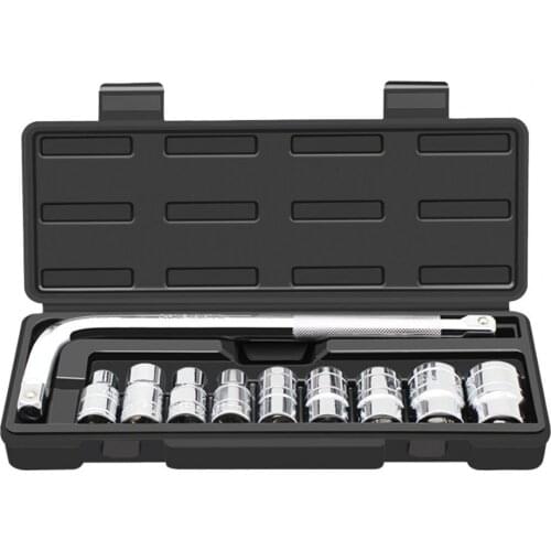 10Pcs L-shape Socket Wrench Square Head Tire Removal Workshop Equipment Good Toughness Car Repair Socket Wrench Set Hand Tools