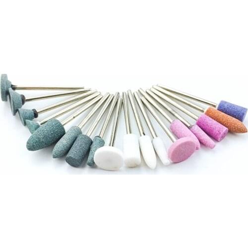 100pcs Dental Gravel Ceramic Thick Mounted Point FG Burs Polisher coarse Dental Lab Materials