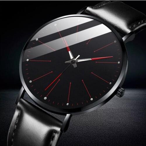 2021 Minimalist Fashion Ultra Thin Mens Watches Simple Men Business Leather Luminous Quartz Watch Women Relogio Masculino