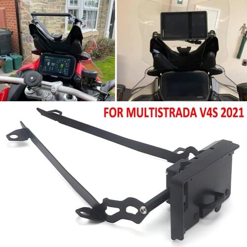 2021 NEW Motorcycle Mobile Phone GPS Mount Navigation Bracket USB and Wireless Charging Stand For DUCATI MULTISTRADA V4 S V4S
