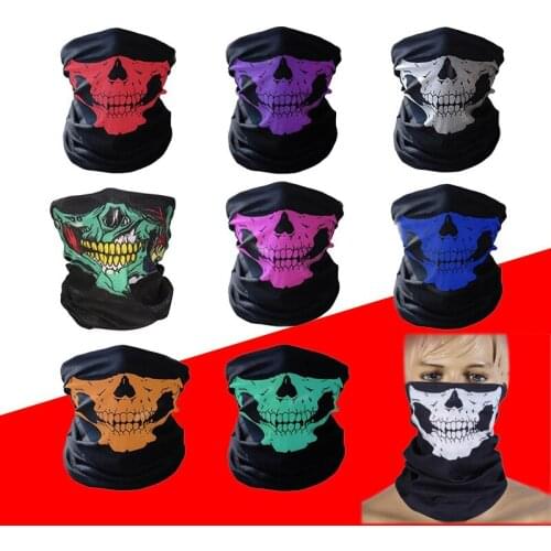 2021 Cycling Outdoor Skull Seamless Balaclava Magic Scarf Men Women Sun Protection Bandana Neck Gaiters Riding Camping Scarf