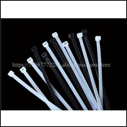 500PCS cable tie Assorted Self-locking Nylon Cable Ties Black Plastic Zip Tie Loop Wire Wrap Zip Ties 4x150mm Class A
