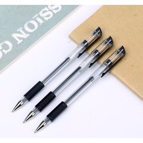 Deli 3pcs 0.5mm Gel Pen Black Red Blue Ink School Office Supply Business Signature Mark Tool Store Promotional Gift Stationery