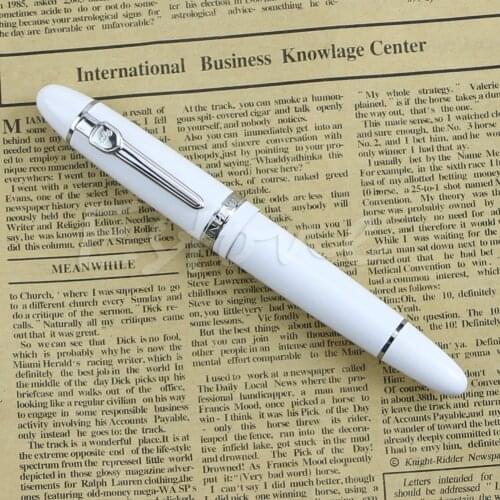 Deluxe Steel Jinhao 159 Silver Trim Medium Nib Smooth Fountain Pen Gift Dropship