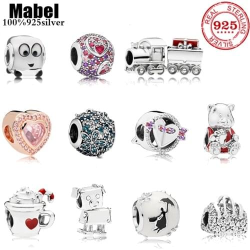 FIT original authentic 100% 925 sterling silver pandora beads for women fashion classic luxury DIY jewelry snake charm bracelet