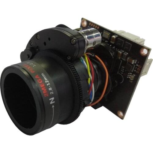 HD 4in1 AHD/TVI/CVI/CVBS 1/2.9" SONY IMX323 2mp low illumination CMOS HD Camera Module 2.8mm-12mm Electric Zoom OSD menu cable