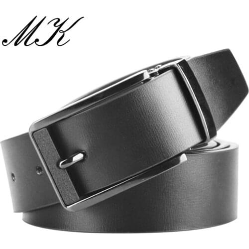 Maikun Mens Leather Belts for Men Luxury Brand Strap Male Belt for Men Vintage Pin Buckle Belt