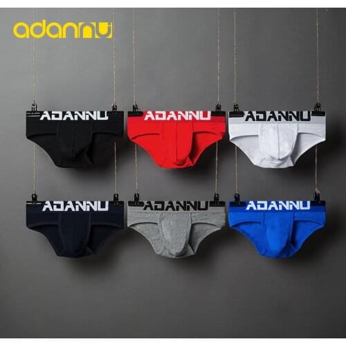 ADANNU Brand male underwear men briefs modal breathable comfortable underpants slip homme ropa interior hombre men briefs sexy