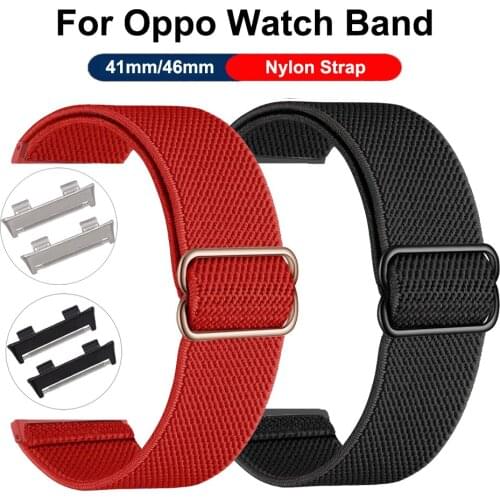 Nylon Braided Solo Loop Band for Oppo Watch 41mm 46mm Strap for Oppo Watch Strap 41mm 46mm Accessories Band Sport Loop Bracelet