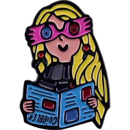 Novelty Luna Lovegood lapel pin whimsical & cute witch gift
