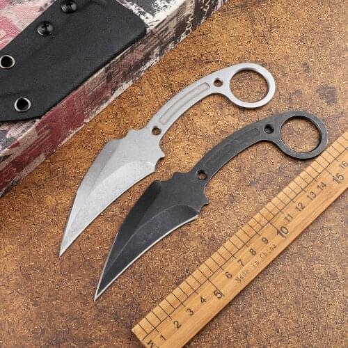 Portable Kalambit CS GO Fruit Claw Knife Outdoor D2 Fixed Blade Survival Hunting Self-Defense Camping Multifunctional EDC Tool