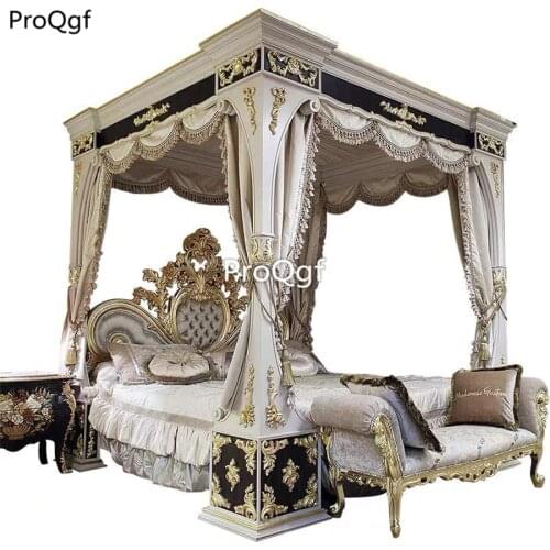 Prodgf 1Pcs A Set Romantic Wedding Castle Princess Bedroom Bed(no mattress)