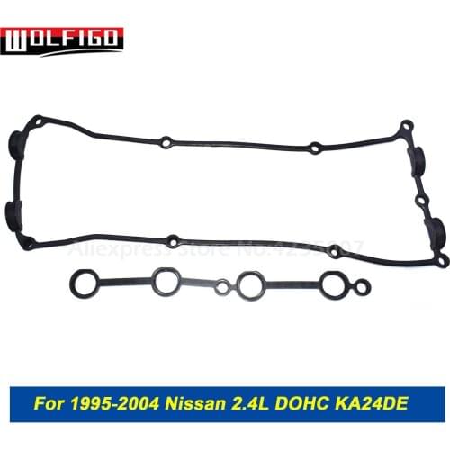 WOLFIGO New Valve Cover Gasket Fit 94-04 Nissan Frontier XTerra 240SX 2.4L DOHC 16v VS50550R,VS50338,036-1542