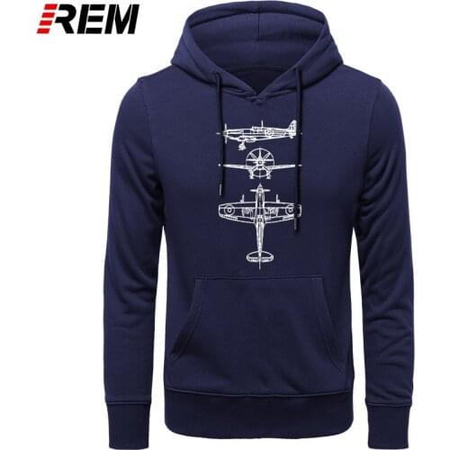 REM Casual Spitfire Aircraft Blueprints Pilot Spitfire Airplane Vintage Hilarious Aircraft Plane Module Hoodies, Sweatshirts