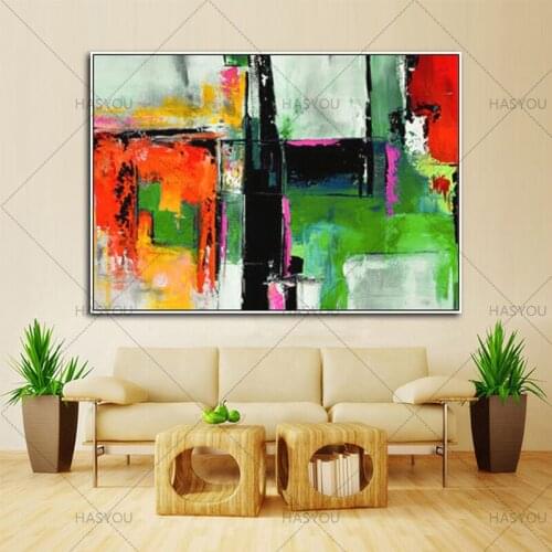Handpainted Abstract Oil Painting For Wall Decoration Modern Abstract Canvas Oil Painting wall art decoration for hotel office