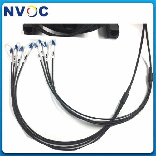 SM,6C,G657A1,LSZH Armored Black Cable,4.8mm,LC-UPC-LC/UPC Fiber Optic Patch cord,80M/110M LC to LC Amoured Fiber Jumper Cable