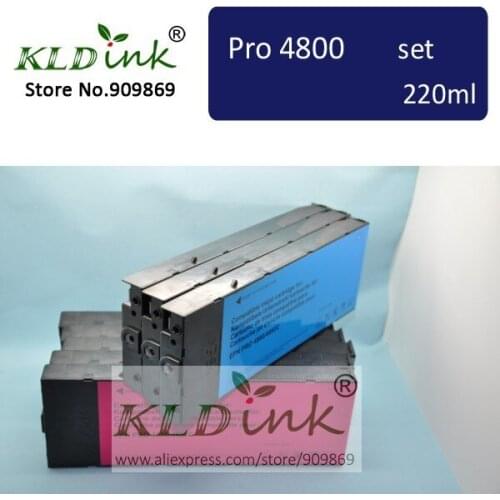 [KLD Ink] Compatible ink cartridge for Stylus Pro 4800 Printer ( 8 cartridges with chip and DYE ink )