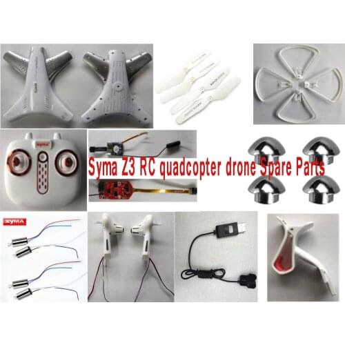 Syma Z3 RC quadcopter drone Spare Parts CW CCW motor propellers blade guard remote controller receiver camera front rear arm etc