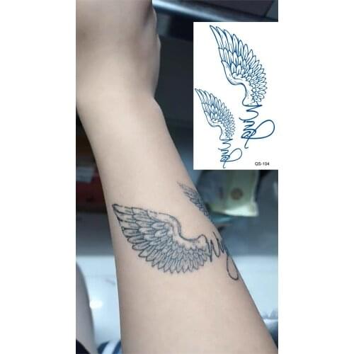 Waterproof Temporary Tattoo Stickers Wing Flying fake Tatto Geometric animal Flash Tatoo Hand Back Foot for Girl Women Men