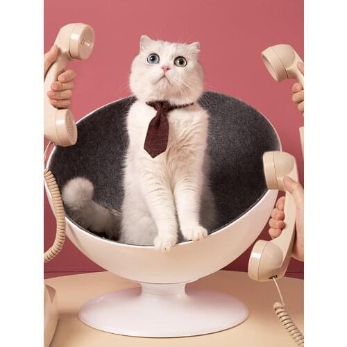 Four Seasons Universal Cat Litter White Cat Litter 360-degree Rotatable Small Kitten Cattery