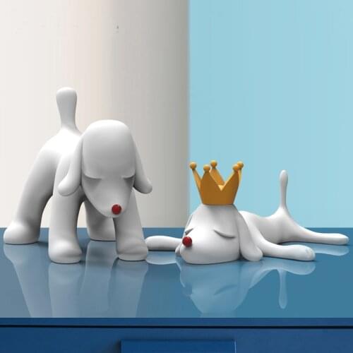 Yoshitomo Nara Dog Japanese Pop Art Cute Dog Figurine Elegant Gift Decoration Statue Resin Animal Ornament EA23