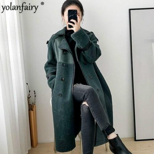 Real Fur Coat Women Sheep Shearling Winter Coat Women Motorcycle Wool Jacket Women Clothes 2020 Manteau Femme BGS80868 YY1096