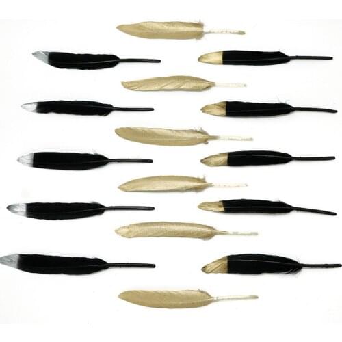 Beautiful Goose Feather 10pcs Handmade Art Display Embellishments Headdress Accessories for Party Decor DIY Craft Making