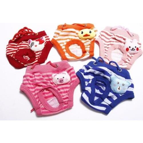 2pcs Dog Physiological Pants XS-XXL Diaper Sanitary Washable Female Short Panties Menstruation Underwear Briefs Jumpsuit For Dog