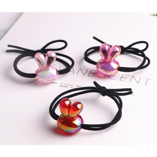 Hair Accessories Cartoon Hair Band Bow Hair String Headdress Bunny Double Strand Rubber Jewelry
