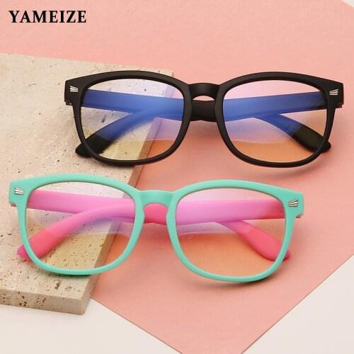 Anti Blue Light Glasses Kids Silicone Optical Frame Boys Girls Computer Blue Light Blocking Eyeglasses Children Eyewear Frame