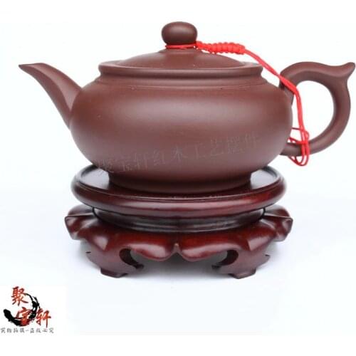 White rosewood carving furnishing articles wooden jade vases, flower POTS are recommended Buddha circular mahogany paint base