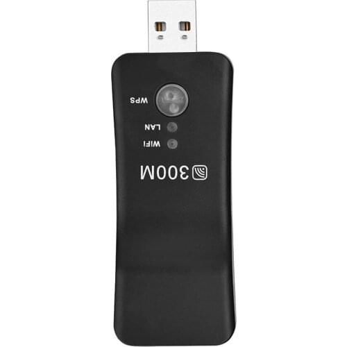 300Mbps Wireless Network to LAN Adapter WiFi Bridge USB Dongle for Sony Smart TV, Blu-Ray Player Network Adapter